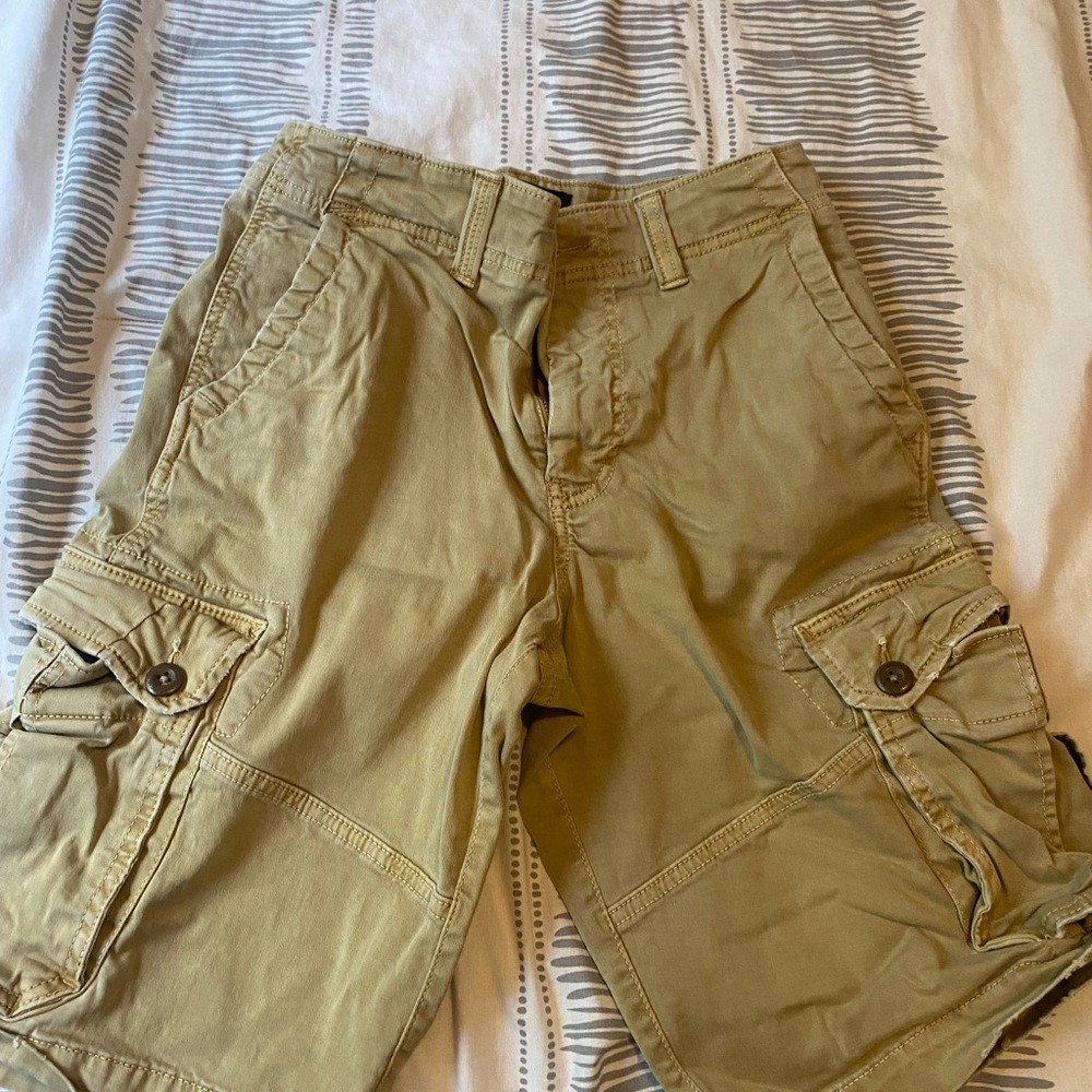 tan cargo shorts
